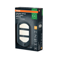 OSRAM ENDURA® STYLE PLATE lampada da parete con sensore 12.5W grigio scuro