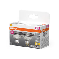 OSRAM Dimmbare Niedervolt-LED-Reflektorlampen MR16 mit Retrofit-Stecksockel, 35 Watts Ersatz, GU5.3, MR16 reflector, 2700 Kelvin, Warm weiß, Klares Glas, 2-er Pack