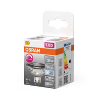 OSRAM Lampadina riflettore LED dimmerabile MR16 con attacco GU5.3, bianco freddo (4000K), 4,9W, sostituto per lampadina riflettore da 35W, LED SUPERSTAR MR16 12 V