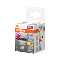 OSRAM Superstar lampadina riflettore vetro chiaro, bianco caldo (2700K), 230 lumen, sostituto per lampadine tradizionali da 20W, dimmerabile GU5.3