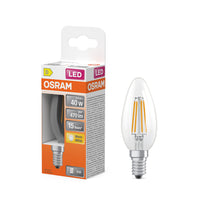 OSRAM Retrofit Classic B LED Lampada a forma di candela (ex 40W) 4W / 2700K Bianco caldo E14