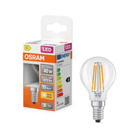 OSRAM Retrofit Classic P LED Lampada opaca (ex 40W) 4W / 2700K Bianco caldo E14