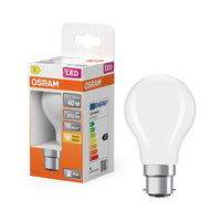 OSRAM Lampada LED Retrofit CLASSIC A 4W 827 Opalino B22d, 470 lm, 2700 K, Bianco caldo