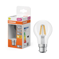 OSRAM Lampada LED Retrofit CLASSIC A 4W 827 Chiaro B22d, 470 lm, 2700 K, Bianco caldo