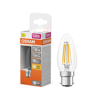OSRAM Lampada LED Retrofit CLASSIC B 4W 827 Chiara B22d, 470 lm, 2700 K, Bianco caldo