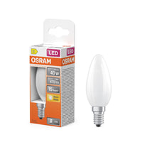 OSRAM Retrofit Classic B LED Lampada forma candela opaca (ex 40W) 4W / 2700K Bianco caldo E14