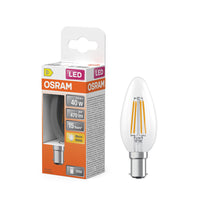 OSRAM Lampadina LED Retrofit CLASSIC B 4W 827 Chiara B15d, 470 lm, 2700 K, Bianco caldo