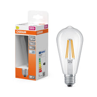 OSRAM LED Star Classic Lampada, forma Edison, 6.5W, 806lm, Chiara, Bianco freddo, E27