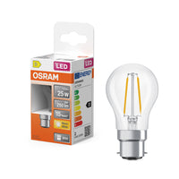 OSRAM Lampada LED Retrofit CLASSIC P 2.5W 827 Chiaro B22d, 250 lm, 2700 K, Bianco caldo