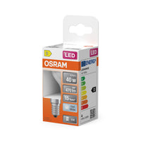 OSRAM Retrofit Classic P LED Lampada opaca (ex 40W) 4W / 4000K Bianco freddo E14
