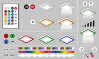Lampada da parete e soffitto LEDVANCE LED COLOR+ con telecomando RGBW 38W/3000K bianco caldo