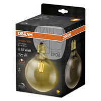 OSRAM Lampadina LED Vintage 1906 Classic Globe125 55 Gold, filamento, luce extra calda dimmerabile E27