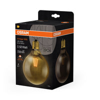 OSRAM VINTAGE 1906® LED Lampada LED CLASSIC GLOBE 6.5W 824 Oro E27, 720 lm, 2400 K, Luce Comfort Calda