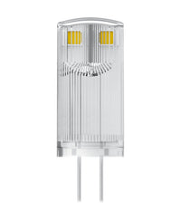 OSRAM LED Stiftsockellampe PIN 12 V 0.9W 827 Clear G4 2er Pack, 100 lm, 2700 K, Warmweiß