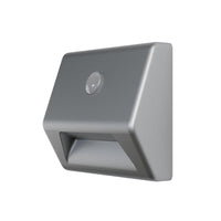 OSRAM LED NIGHTLUX Stair batteriebetriebene Leuchte, Bewegungssensor, Tag-Nacht-Sensor, Kaltweiß, 28,0 mm x 84,0 mm x 73,0 mm, grau