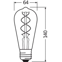 Lampada LED OSRAM Vintage 1906® Classic Edison, 4W, 300lm