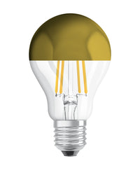 OSRAM LED Lampada LED Retrofit CLASSIC A Mirror 4W 827 Chiara E27 Oro, 400 lm, 2700 K, Warmweiß