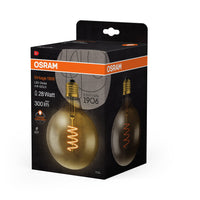 OSRAM VINTAGE 1906® LED Lampe LED CLASSIC GLOBE 4W 820 Gold E27 Gold Socket, 300 lm, 2000 K, Warm Comfort Light