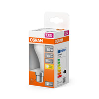 OSRAM LED Lampada LED STAR CLASSIC A 8W 827 Satinata B22d, 806 lm, 2700 K, Bianco caldo