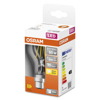 OSRAM LED Lampada LED Retrofit CLASSIC A 6.5W 827 Chiara B22d, 806 lm, 2700 K, Bianco caldo