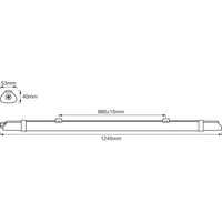 LEDVANCE LED Feuchtraum-Leuchte, Leuchte für Außenanwendungen, Kaltweiß, Länge: 120 cm, Submarine I Slim Value, 1,2m Länge