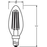 Lampada LED OSRAM SUPERSTAR+ CLASSIC B FIL 25, 2,2W, 300lm