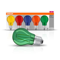 OSRAM LED Lampada LED STAR DÉCOR CLASSIC A 2.5W 827 E27, Bianco Freddo 5 pezzi, colori vari