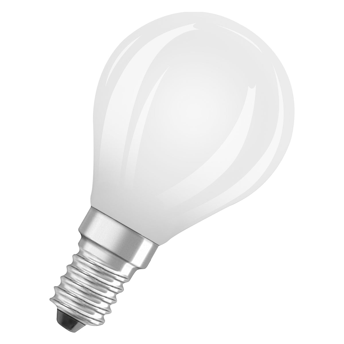 Lampade LED OSRAM LED BASE RETRO MATT CLP, forma classica mini sfera 6W E14 827