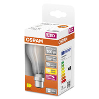 OSRAM LED Lampada LED Retrofit CLASSIC A DIM 11W 827 Satinata B22d, 1521 lm, 2700 K, Warmweiß