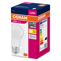 OSRAM LED VALUE CLASSIC A Lampe 60 FR 8.5 W/2700 K E27 , Warmweiß