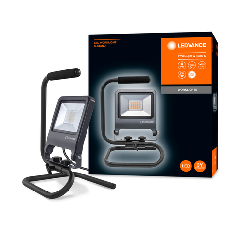 FARI DA LAVORO LEDVANCE S-STAND 30 W 220-240 V Bianco freddo 4000 K Alluminio/Acciaio IP65