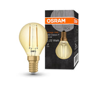 OSRAM VINTAGE 1906® Lampada LED LED CLASSIC P 2.5W 824 Oro E14, 220 lm, 2400 K, Luce Comfort Calda