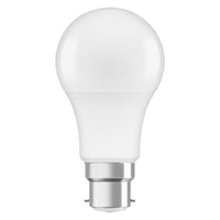 OSRAM LED Lampada LED BASE CLASSIC A Lampada LED 8W 827 Satinata B22d, 806 lm, 2700 K, Bianco caldo, Confezione da 4