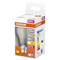 OSRAM LED Lampe LED Retrofit CLASSIC A DIM 7.5W 827 Frosted B22d, 1055 lm, 2700 K, Warmweiß