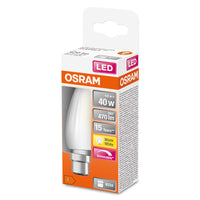 OSRAM LED Lampada LED Retrofit CLASSIC B DIM 4.8W 82 Satinata B22d, 470 lm, 2700 K, Bianco caldo