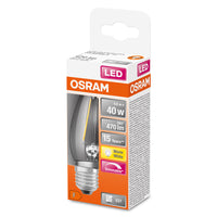 OSRAM LED Lampada LED Retrofit CLASSIC B DIM 4.8W 827 Chiara E27, 470 lm, 2700 K, Bianco caldo