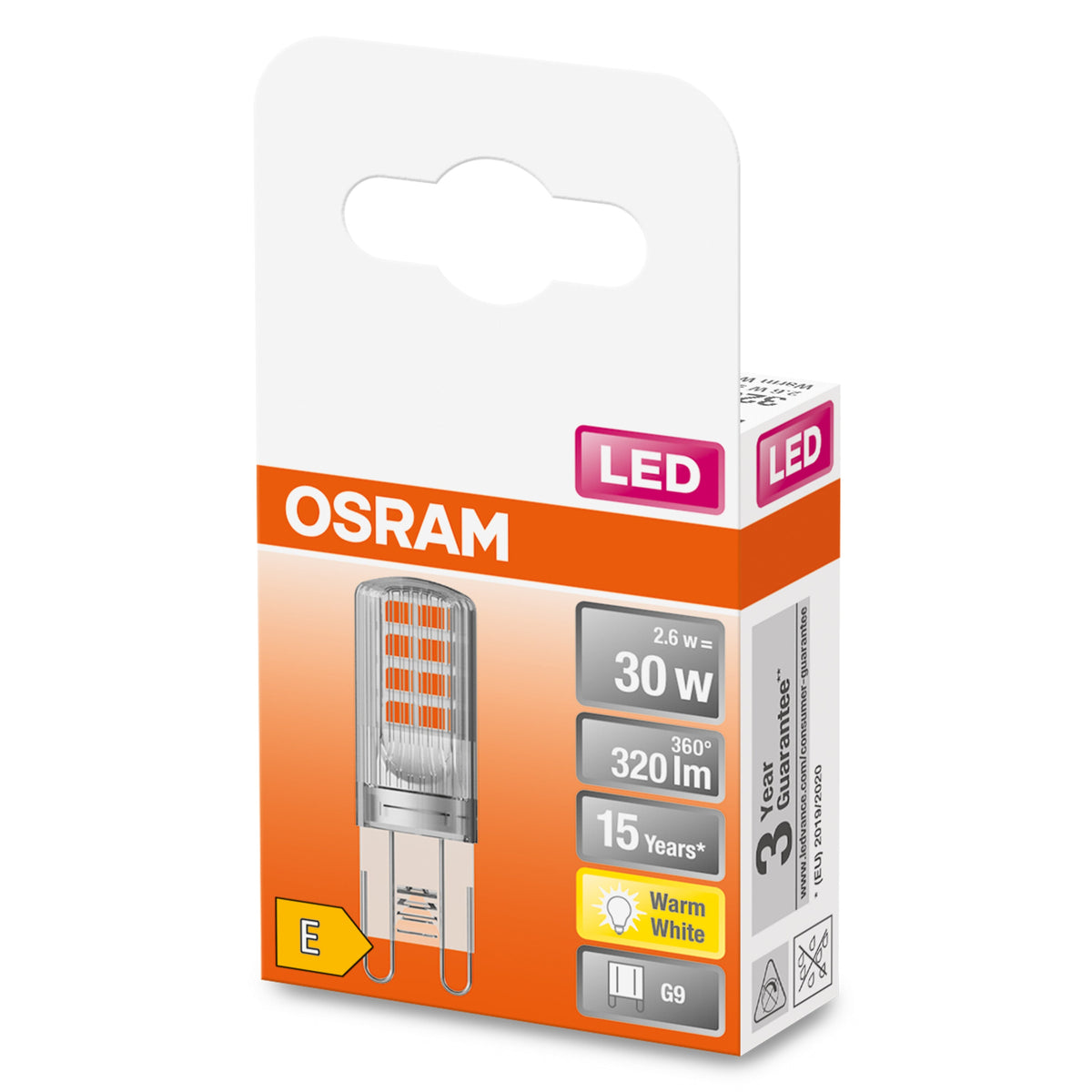 OSRAM Lampadina LED STAR PIN 30 luce calda G9