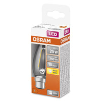 OSRAM LED Lampada LED Retrofit CLASSIC B 2.5W 827 Chiara B22d, 250 lm, 2700 K, Warmweiß