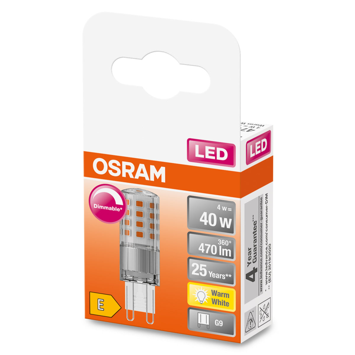 OSRAM Lampadina LED SUPERSTAR PIN 40 luce calda dimmerabile G9