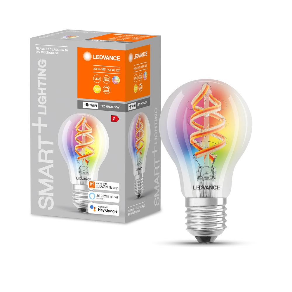 Lampada a filamento LEDVANCE Wifi SMART+LED dimmerabile, RGB e colore della luce variabile E27