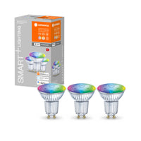 LEDVANCE Wifi SMART+ LED Lampe Spot RGBW mehrfarbig (ex 32W) 5W / 2700-6500K GU10 3er