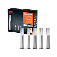 LEDVANCE Wifi SMART+ Lampione da Giardino Esterno LED multicolore RGBW set base da 5 pezzi