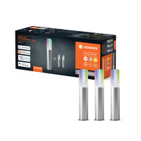 LEDVANCE Wifi SMART+ Lampione da Giardino Esterno LED multicolore RGBW espansione da 3 pezzi