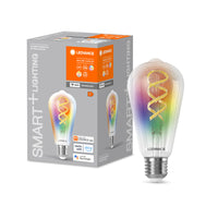 LEDVANCE SMART+ WIFI LED-Lampe, Weißglas, 4,8W, 470lm, E27