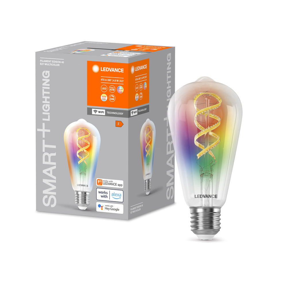 Lampada LED LEDVANCE SMART+ WIFI vetro chiaro 4,8W 470lm E27