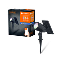 LEDVANCE SMART+ giardino Bluetooth solare RGB spot paletto da giardino, nero