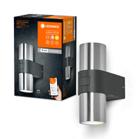 LEDVANCE SMART+ Lampada da parete WiFi da esterno 10W, 800lm, argento