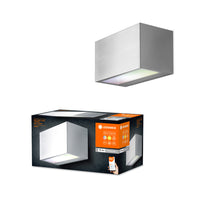 LEDVANCE Wifi SMART+ BRICK WALL WIDE UPDOWN LED Wandleuchte RGBW mehrfarbig 14W / 3000K Warmweiß Silbergrau