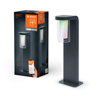 LEDVANCE SMART+ CASCADE 50CM Lampada da terra LED dimmerabile grigio scuro per esterni con robusto corpo in alluminio, controllo colore RGB, 10 W