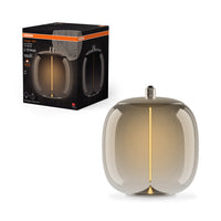 Osram Vintage 1906® Lampadina LED Grande Decorativa con Filamento - Stile Magnetico 4W 818 Fumo E27 Ovale, Bianco Caldo